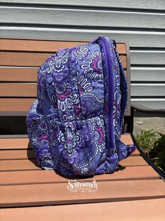 Vera Bradley Purple Medallion Paisley Grand Backpack in Lighten Up main image 4